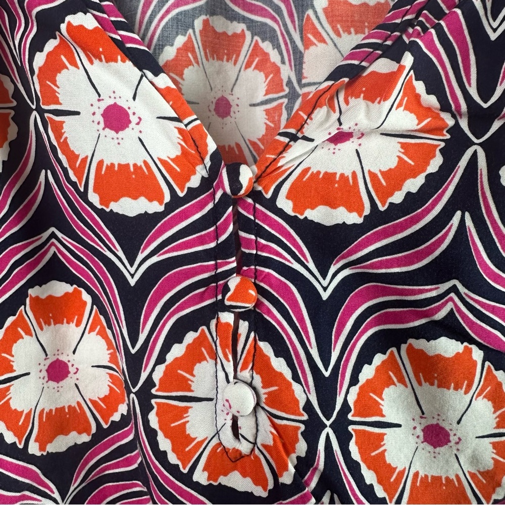 crown & ivy Vibrant Pink and Orange Blouse - Picture 6 of 7